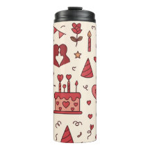 Romantic Celebration Doodle Pattern