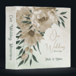romantic champagne flowers greenery photo album binder<br><div class="desc">Unique wedding photo album binder featuring romantic champagne flowers and green leaves. 
FOR MORE MATCHING PRODUCTS click on the collection above or contact me.</div>