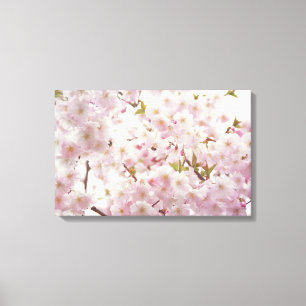Romantic Cherry Blossoms and Little Bee Canvas