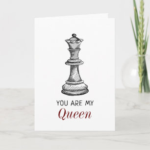 Romantic Chess My Queen Girlfriend Valentine's Day Card