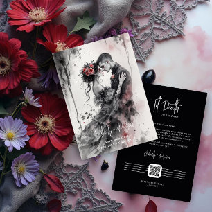 Romantic Chic Charming Gothic Couple Wedding Save The Date