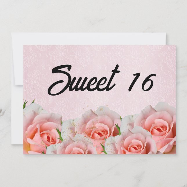 Romantic chic floral foliage elegance  invitation (Front)