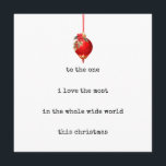 Romantic Christmas Card for Him or Her<br><div class="desc">Romantic Christmas Card for Him or Her</div>