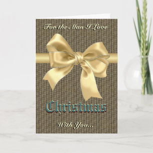 Romantic Christmas for him Holiday Card