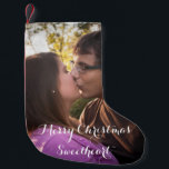 Romantic Christmas Gift Stocking Custom Photo<br><div class="desc">An extra special Christmas stocking featuring a photograph of your choice. A beautiful gift for your sweetheart that will be treasured and reused every year.</div>