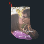 Romantic Christmas Gift Stocking Custom Photo<br><div class="desc">An extra special Christmas stocking featuring a photograph of your choice. A beautiful gift for your sweetheart that will be treasured and reused every year.</div>