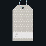 Romantic Christmas Gift Tag<br><div class="desc">A simple gift tag for any occasion including Christmas. The front is printed with a repeating heart pattern and has a place for names to be handwritten. The back is blank and ready for your handwritten personal message. Romantic Christmas Gift Tag.</div>