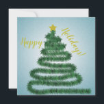 Romantic Christmas tree wit golden star Holiday Card<br><div class="desc">Personalized romantic Christmas tree with golden star for upcoming holidays. Add your personal message on the back or leave it blank and  handwriting your message in person.</div>