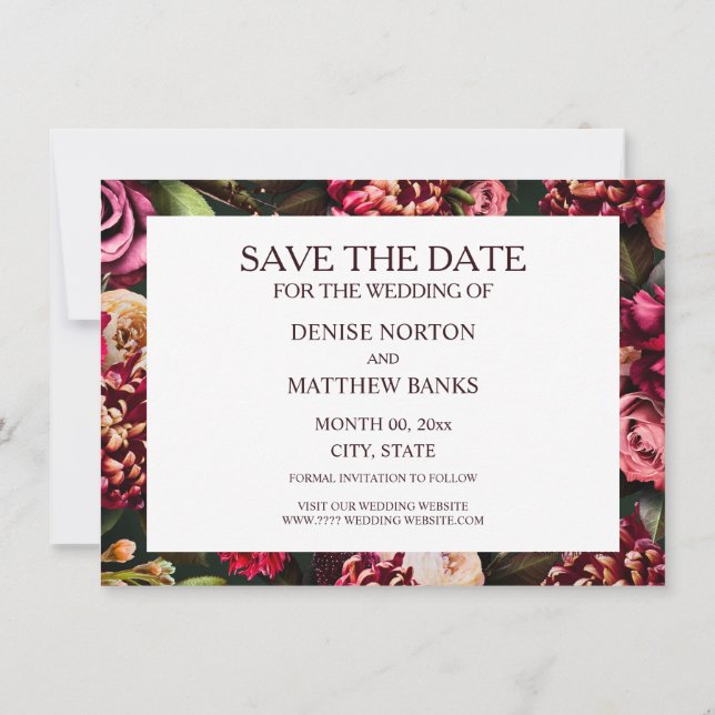 Romantic Chrysanthemum on Emerald (Back)