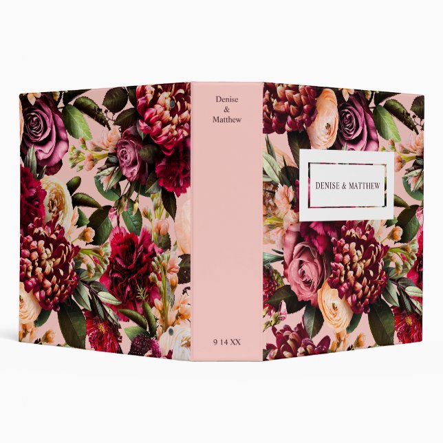 Romantic Chrysanthemum on Gossamer Pink Binder (Background)