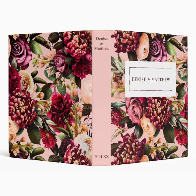 Romantic Chrysanthemum on Gossamer Pink Binder (Background)