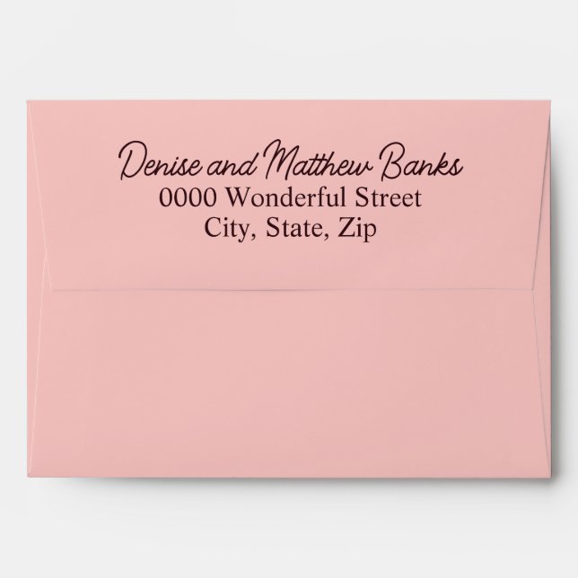 Romantic Chrysanthemum on Gossamer Pink Envelope (Back (Top Flap))