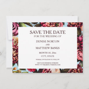 Romantic Chrysanthemum on Spun Sugar Blue