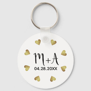 romantic circle of small hearts of love wed  keychain