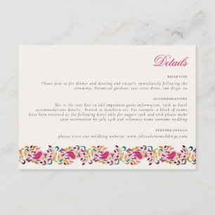 Romantic Classical Pearl Swan Floral Frame Wedding Enclosure Card