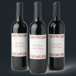 Romantic Classical Pearl Swan Floral Frame Wedding Wine Label<br><div class="desc">Beautiful Invitation to celebrate Special occasions and festivals comes with digital and E-invitation as per your request. We would love to replicate our designs to make multiple products like rsvp cards, labels envelopes, and more. Customization is available for ready to print on request at info@shamaurcreatif@gmail.com. Look Forward to hearing from...</div>