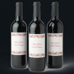 Romantic Classical Pearl Swan Floral Frame Wedding Wine Label<br><div class="desc">Beautiful Invitation to celebrate Special occasions and festivals comes with digital and E-invitation as per your request. We would love to replicate our designs to make multiple products like rsvp cards, labels envelopes, and more. Customization is available for ready to print on request at info@shamaurcreatif@gmail.com. Look Forward to hearing from...</div>