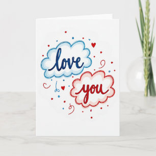 Romantic Cloud Love You Card