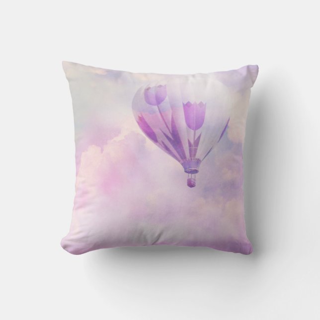 Romantic Clouds Throw Pillow (Front)