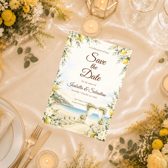 Romantic Coastal Wedding Save The Date (Creator Uploaded)