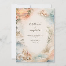 Romantic Coastal Wedding Seashell Paradise