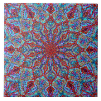 Romantic colour mandala in arabesque style tile