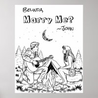Romantic Colouring Page | Marry Me?