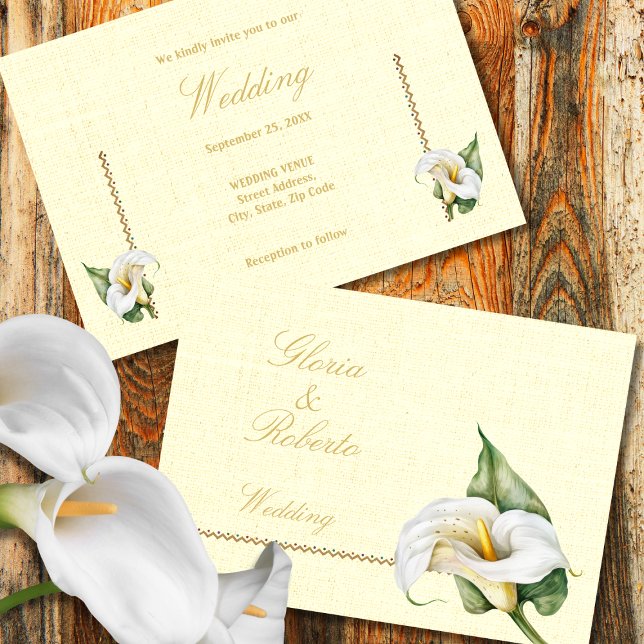 Romantic Colours Cala Lily Mexican Wedding Invitation (Creator Uploaded)