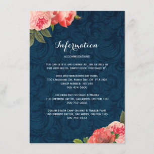 Romantic Coral Peonie Detail Cards