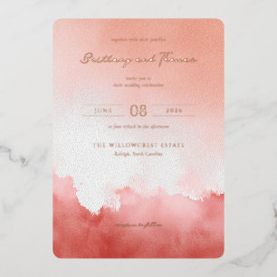 Romantic Coral Watercolor Wedding