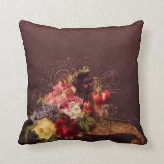 Romantic Cornucopia Throw Pillow