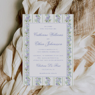 Romantic Countryside Cottage Floral Frame Wedding Invitation