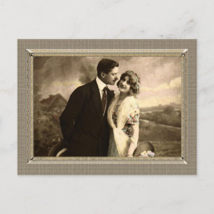 Romantic Couple - adoring husband Postcard