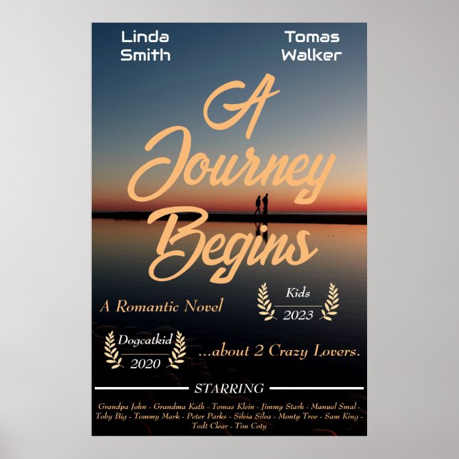 Romantic couple and family movie design poster (Front)