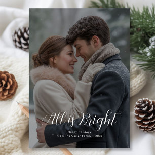 Romantic Couple Christmas Holiday Greeting Card