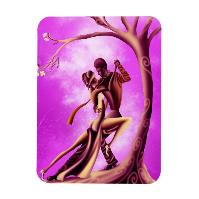 Romantic Couple Dance the Tango  Magnet (Vertical)