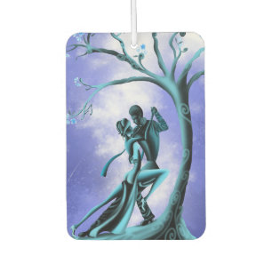 Romantic Couple Dance under Midnight Tree  Air Freshener