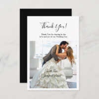Romantic Couple Flat Thank You Card