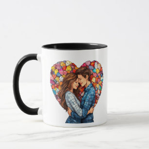 💖 Romantic Couple Hugging Love Quote Gift ☕ Mug