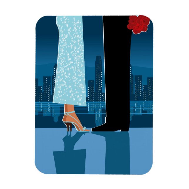 Romantic Couple in City Magnet (Vertical)