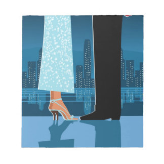 Romantic Couple in City Notepad