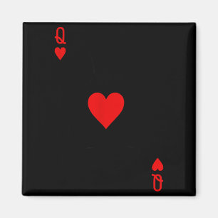 Romantic Couple Kiss Queen Of Hearts Ker Playing C Magnet