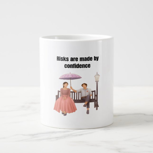 Romantic couple love mugh large coffee mug (Front)