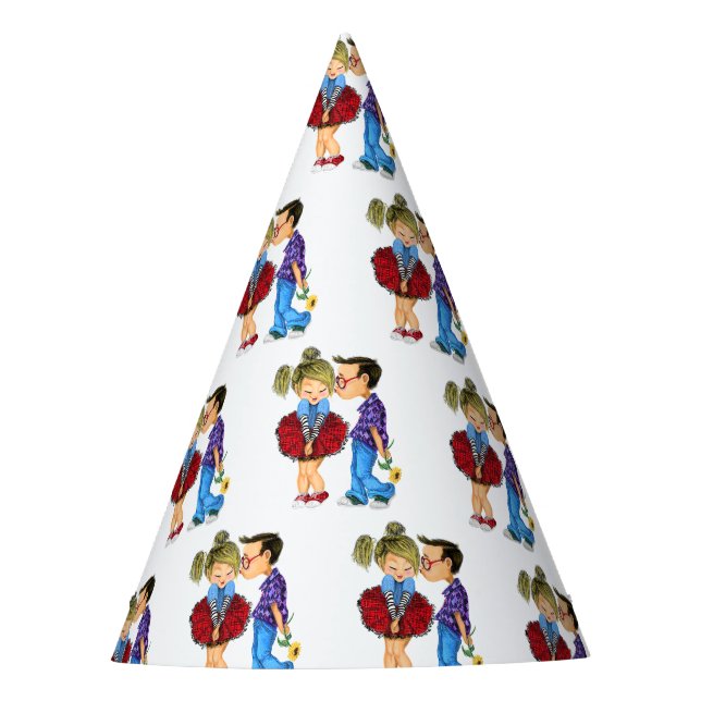 Romantic Couple Love Party Hat (Front)