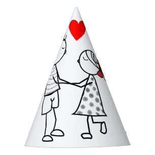 Romantic Couple Paper Party Hat