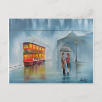 ROMANTIC COUPLE RAINY DAY UMBRELLA