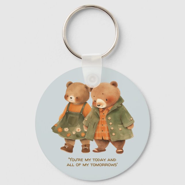 Romantic Couple’s Quote Keychain (Front)