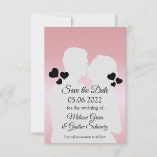 Romantic Couple Silhouette Inspiring Save the Date