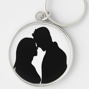 ROMANTIC COUPLE SILHOUETTE KEYCHAIN