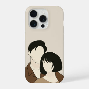 Romantic Couple Silhouette Love Anniversary Gift iPhone 15 Pro Case